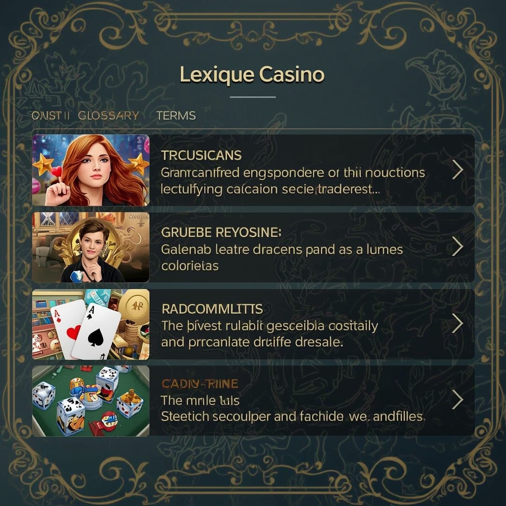 Lexique casino: guide complet des termes et expressions à connaître